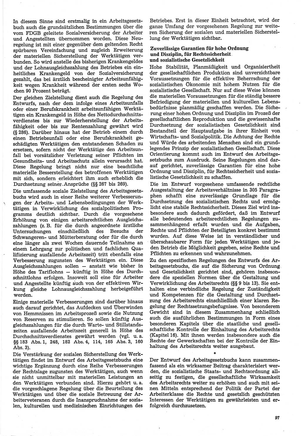 Neue Justiz (NJ), Zeitschrift für Recht und Rechtswissenschaft-Zeitschrift, sozialistisches Recht und Gesetzlichkeit, 31. Jahrgang 1977, Seite 97 (NJ DDR 1977, S. 97)