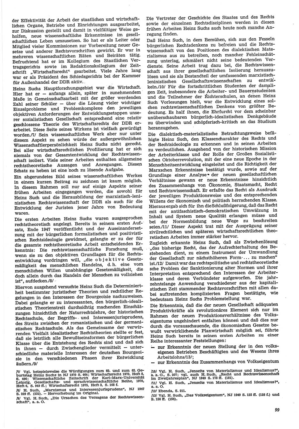 Neue Justiz (NJ), Zeitschrift für Recht und Rechtswissenschaft-Zeitschrift, sozialistisches Recht und Gesetzlichkeit, 31. Jahrgang 1977, Seite 99 (NJ DDR 1977, S. 99)
