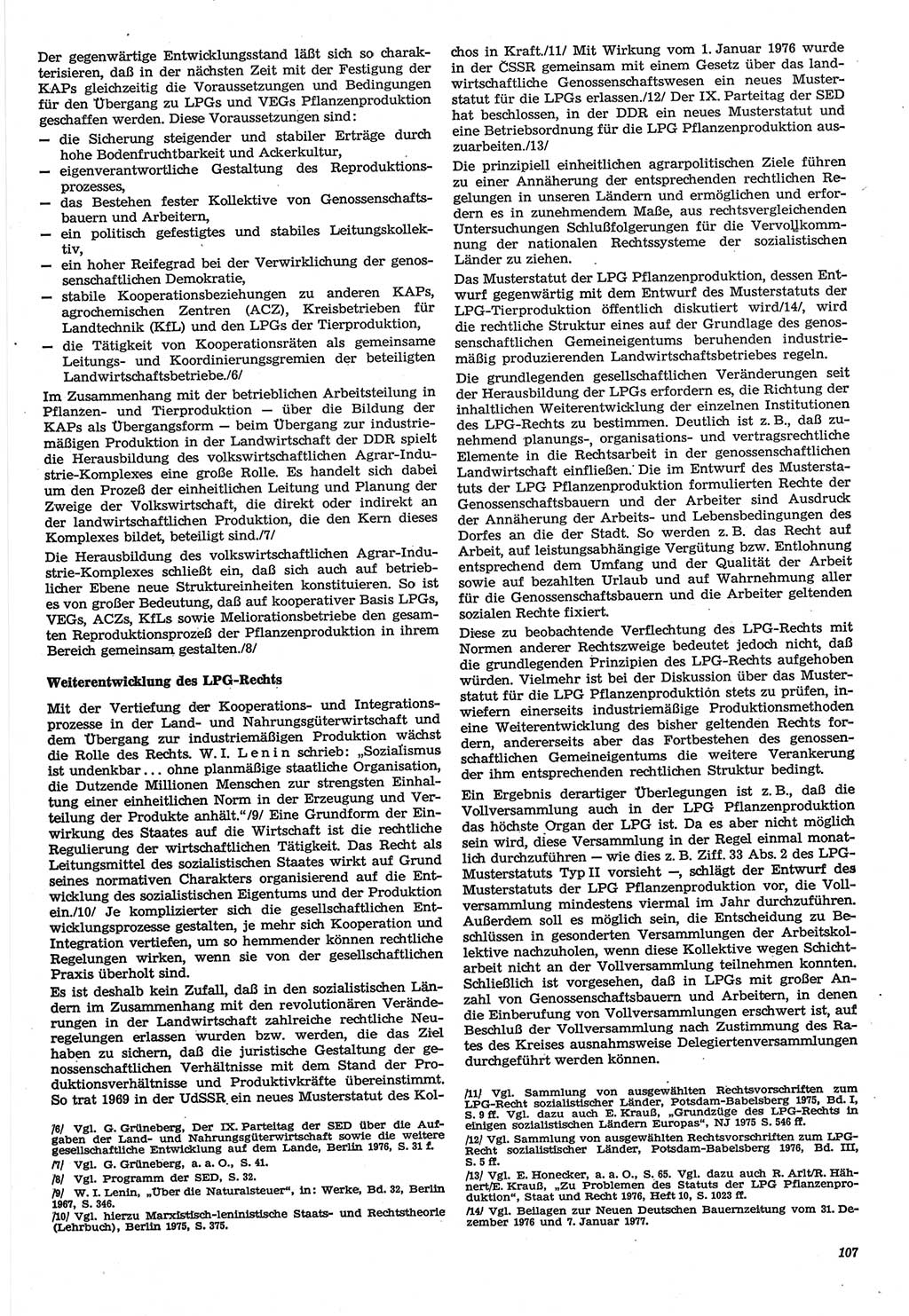 Neue Justiz (NJ), Zeitschrift für Recht und Rechtswissenschaft-Zeitschrift, sozialistisches Recht und Gesetzlichkeit, 31. Jahrgang 1977, Seite 107 (NJ DDR 1977, S. 107)