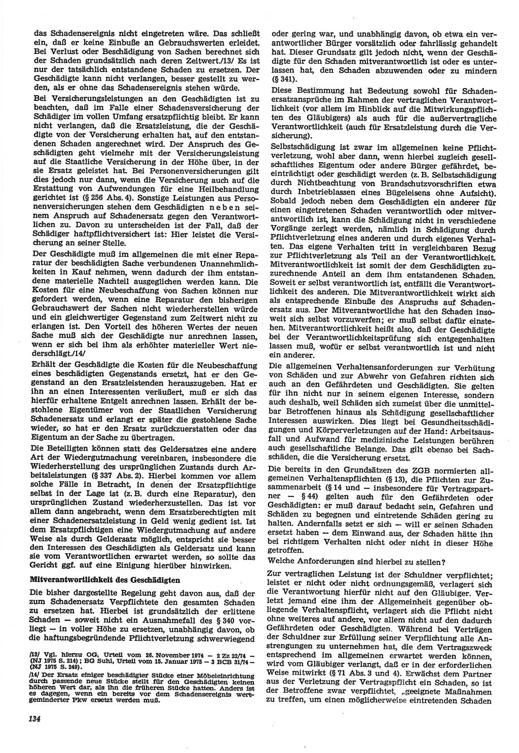 Neue Justiz (NJ), Zeitschrift für Recht und Rechtswissenschaft-Zeitschrift, sozialistisches Recht und Gesetzlichkeit, 31. Jahrgang 1977, Seite 134 (NJ DDR 1977, S. 134)