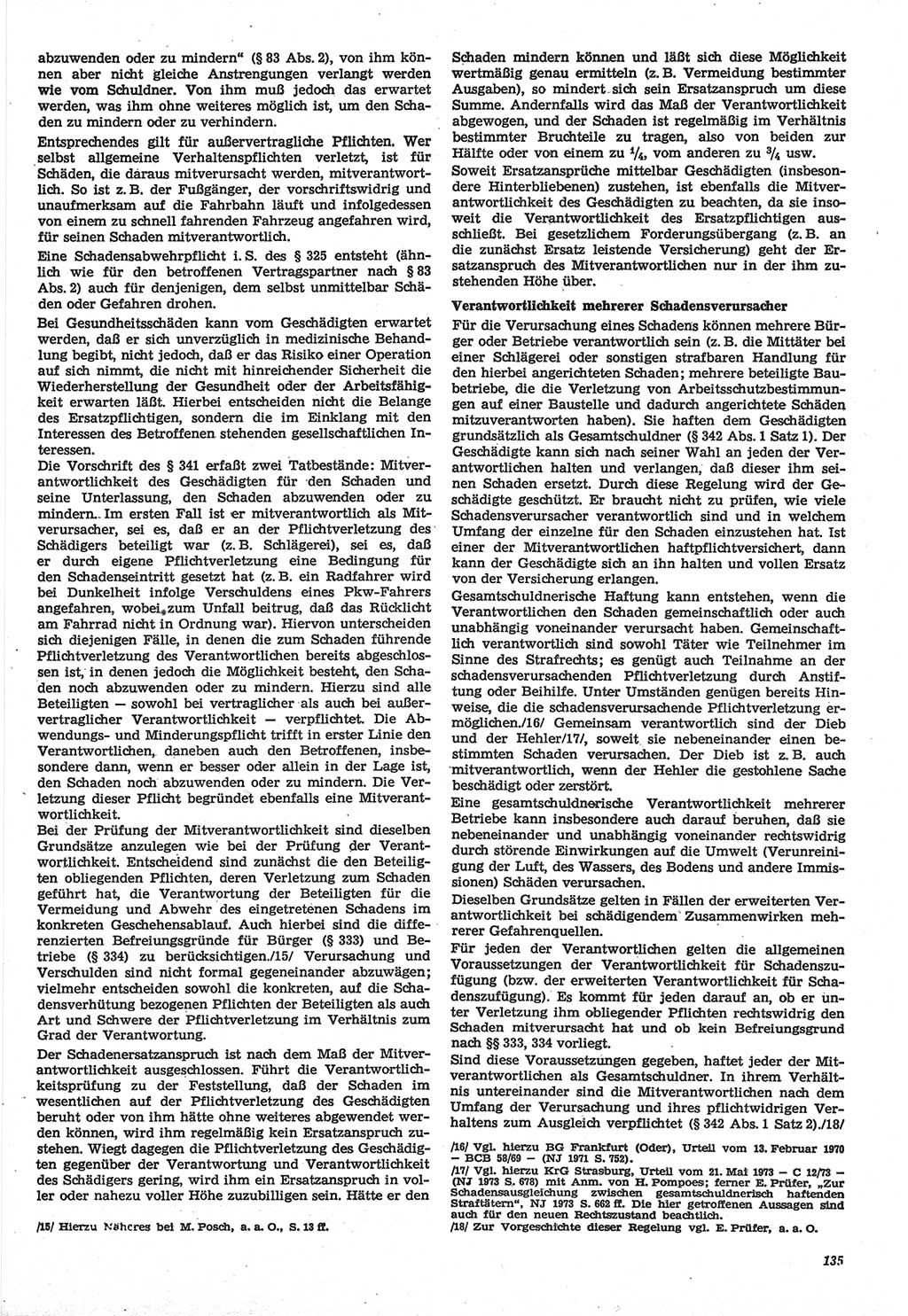 Neue Justiz (NJ), Zeitschrift für Recht und Rechtswissenschaft-Zeitschrift, sozialistisches Recht und Gesetzlichkeit, 31. Jahrgang 1977, Seite 135 (NJ DDR 1977, S. 135)