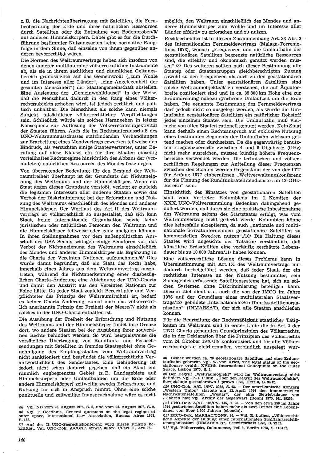 Neue Justiz (NJ), Zeitschrift für Recht und Rechtswissenschaft-Zeitschrift, sozialistisches Recht und Gesetzlichkeit, 31. Jahrgang 1977, Seite 140 (NJ DDR 1977, S. 140)