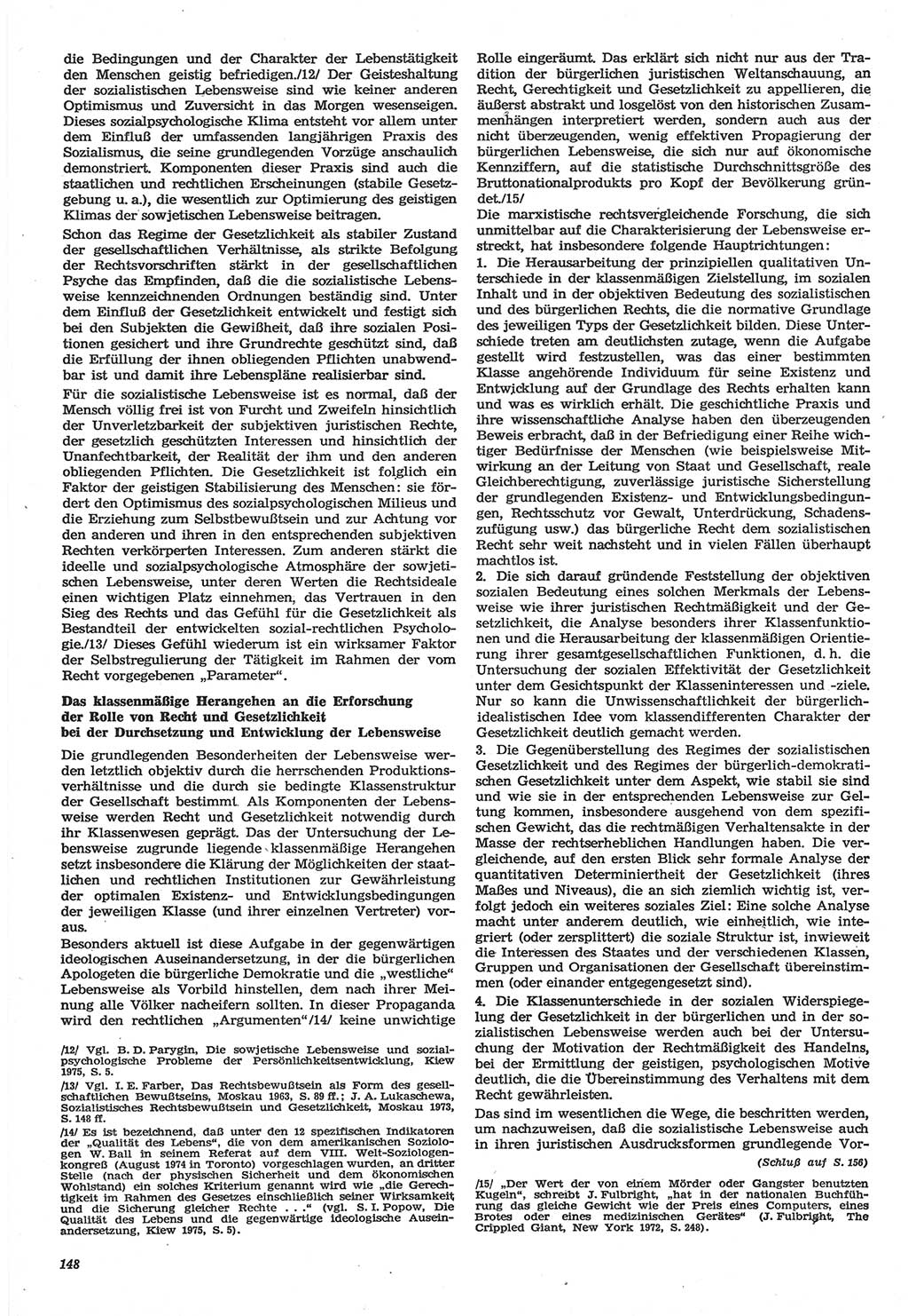 Neue Justiz (NJ), Zeitschrift für Recht und Rechtswissenschaft-Zeitschrift, sozialistisches Recht und Gesetzlichkeit, 31. Jahrgang 1977, Seite 148 (NJ DDR 1977, S. 148)