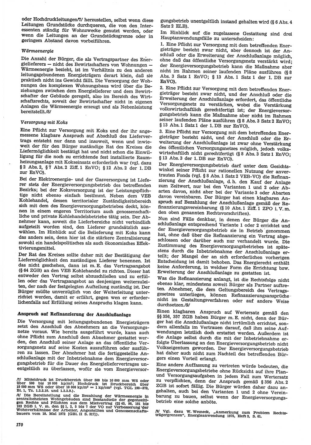 Neue Justiz (NJ), Zeitschrift für Recht und Rechtswissenschaft-Zeitschrift, sozialistisches Recht und Gesetzlichkeit, 31. Jahrgang 1977, Seite 170 (NJ DDR 1977, S. 170)