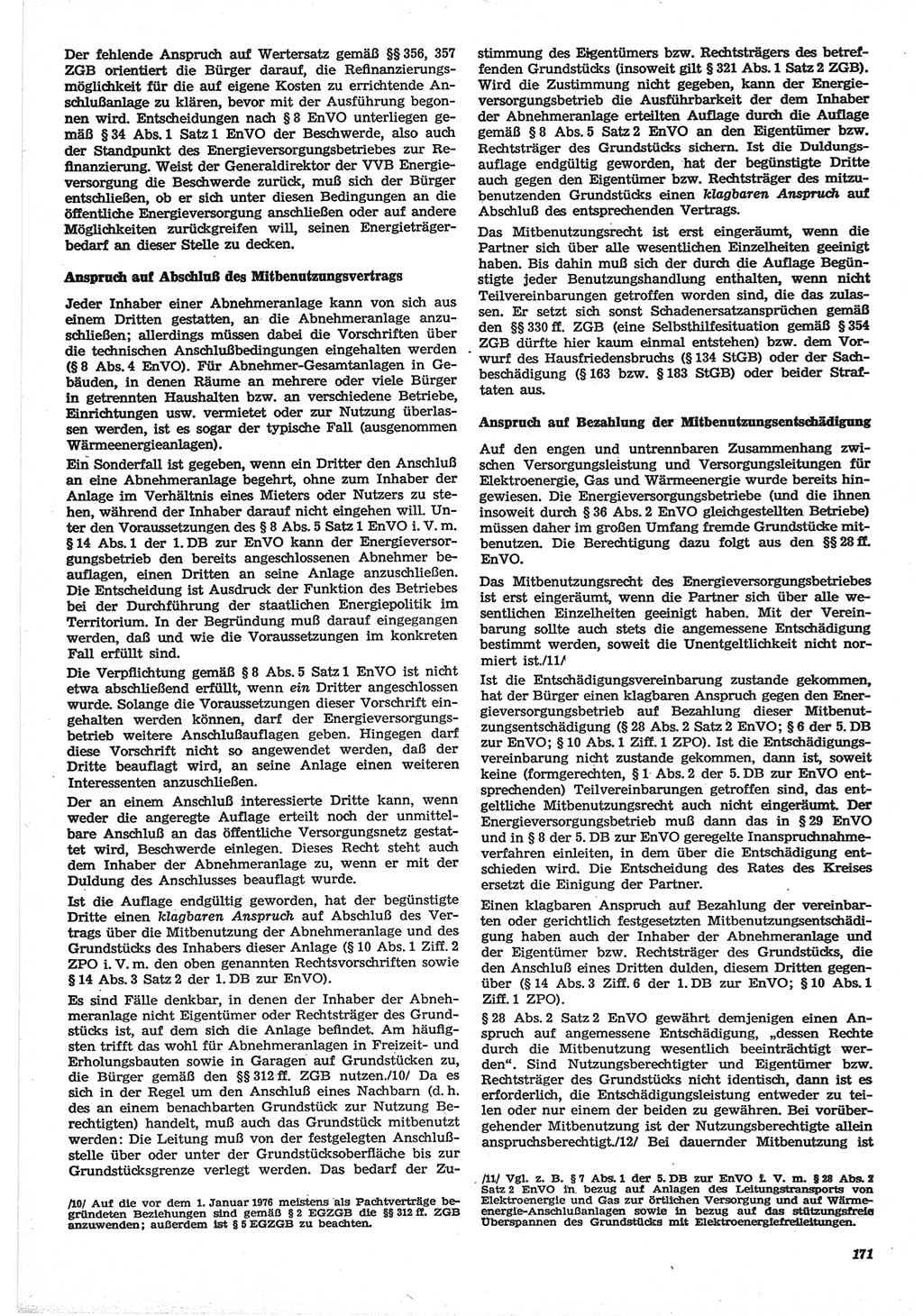 Neue Justiz (NJ), Zeitschrift für Recht und Rechtswissenschaft-Zeitschrift, sozialistisches Recht und Gesetzlichkeit, 31. Jahrgang 1977, Seite 171 (NJ DDR 1977, S. 171)