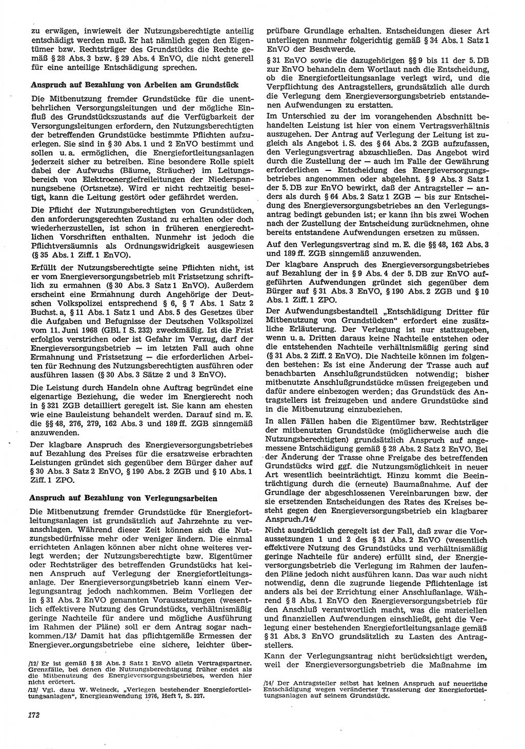 Neue Justiz (NJ), Zeitschrift für Recht und Rechtswissenschaft-Zeitschrift, sozialistisches Recht und Gesetzlichkeit, 31. Jahrgang 1977, Seite 172 (NJ DDR 1977, S. 172)