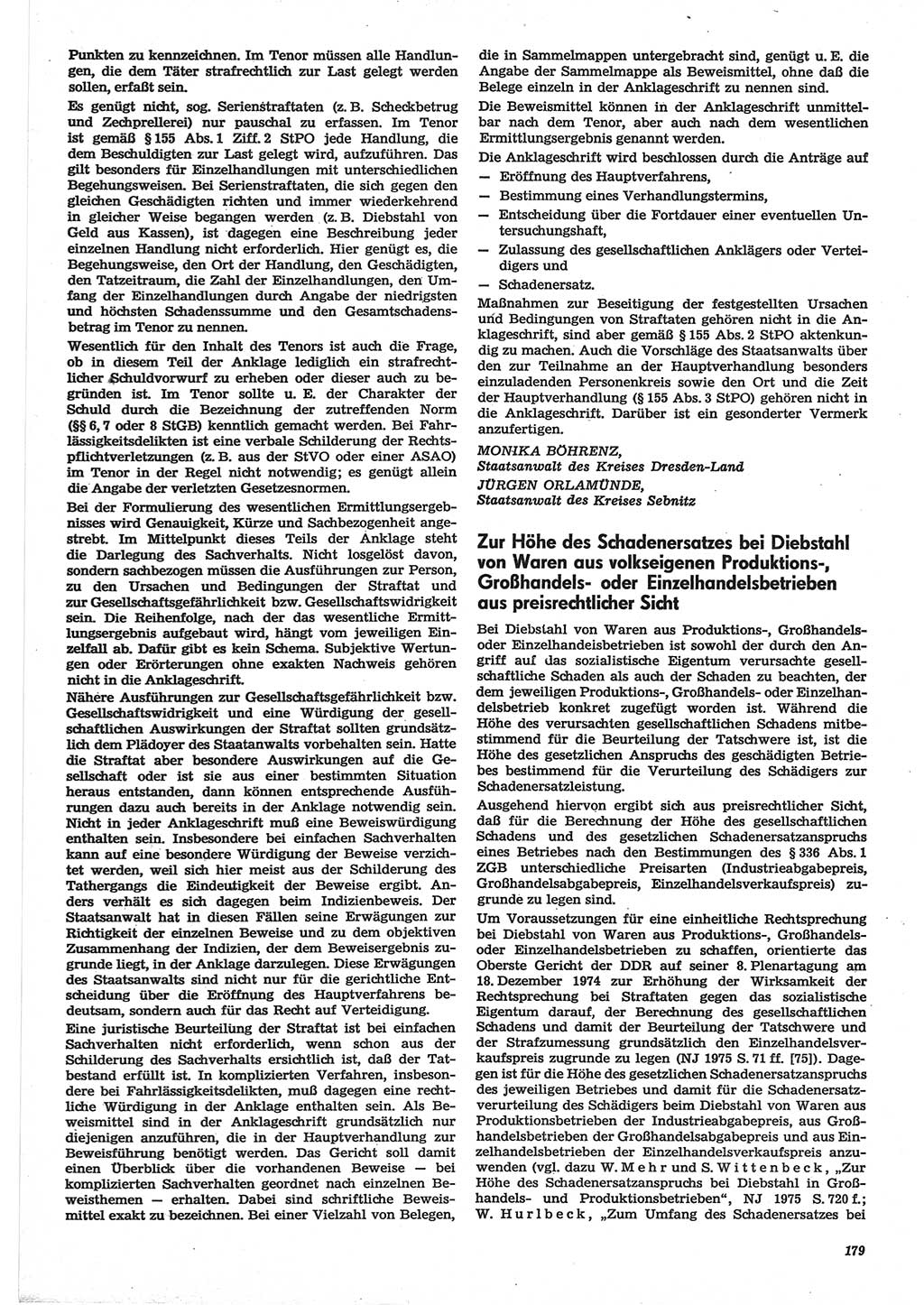 Neue Justiz (NJ), Zeitschrift für Recht und Rechtswissenschaft-Zeitschrift, sozialistisches Recht und Gesetzlichkeit, 31. Jahrgang 1977, Seite 179 (NJ DDR 1977, S. 179)