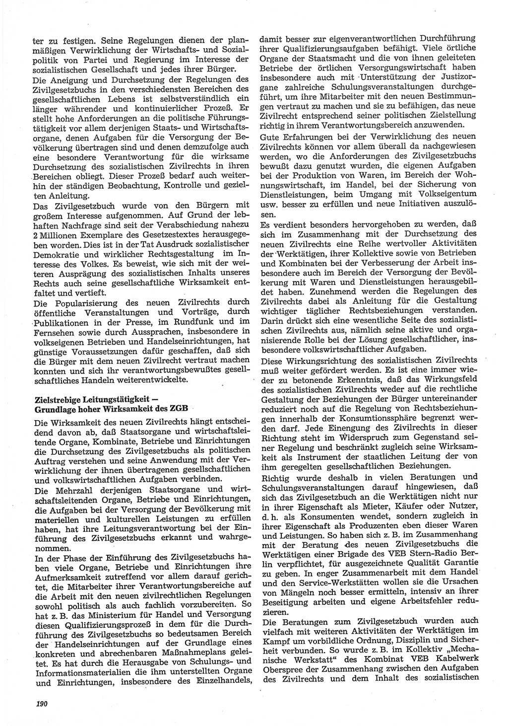 Neue Justiz (NJ), Zeitschrift für Recht und Rechtswissenschaft-Zeitschrift, sozialistisches Recht und Gesetzlichkeit, 31. Jahrgang 1977, Seite 190 (NJ DDR 1977, S. 190)