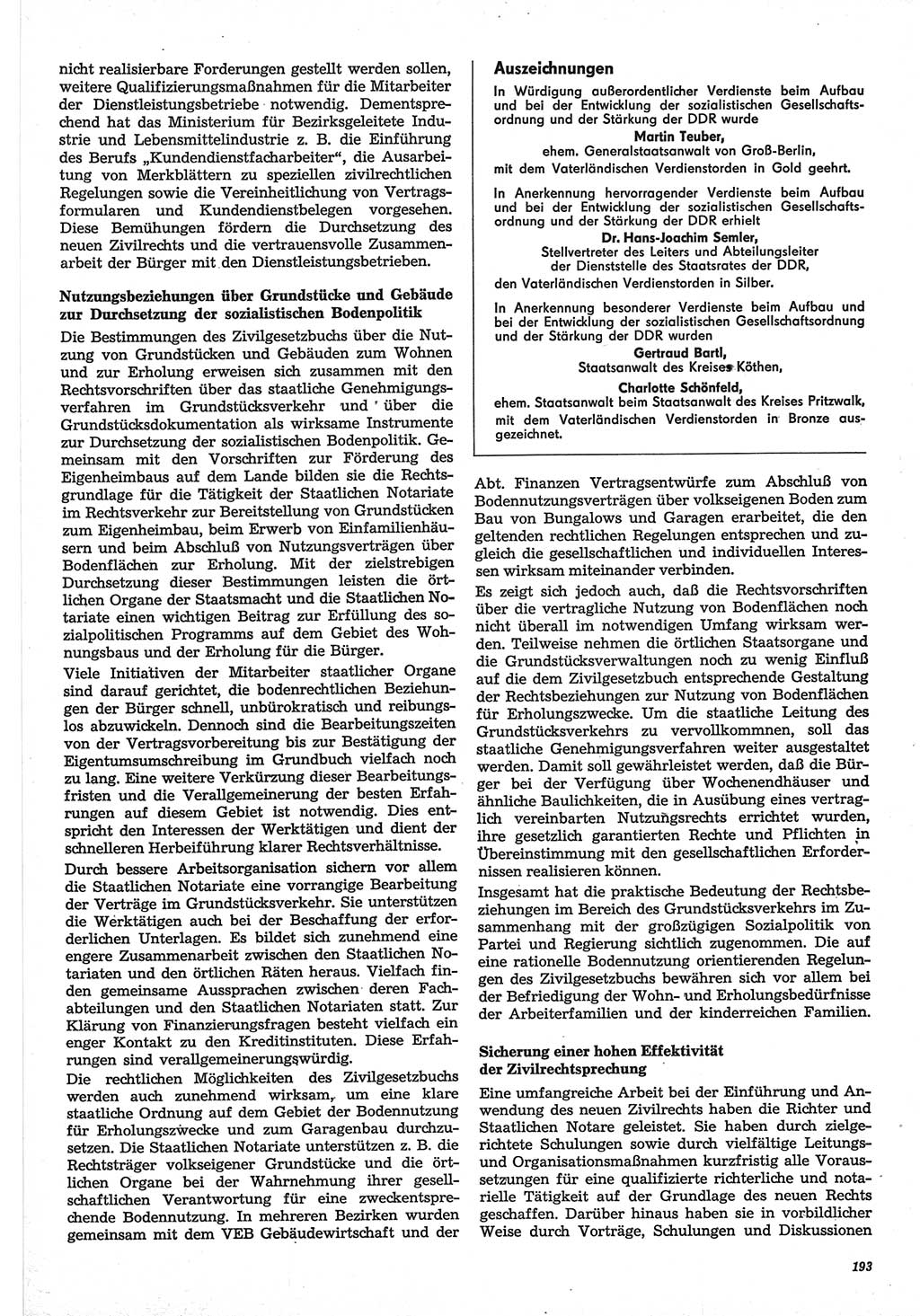 Neue Justiz (NJ), Zeitschrift für Recht und Rechtswissenschaft-Zeitschrift, sozialistisches Recht und Gesetzlichkeit, 31. Jahrgang 1977, Seite 193 (NJ DDR 1977, S. 193)