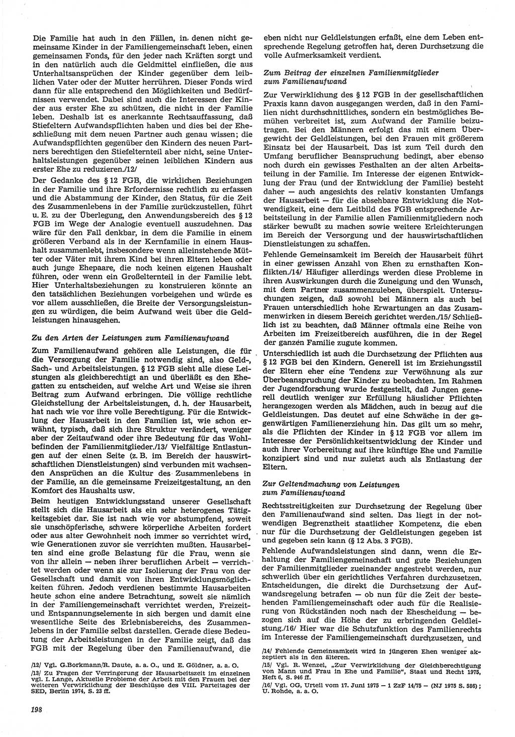 Neue Justiz (NJ), Zeitschrift für Recht und Rechtswissenschaft-Zeitschrift, sozialistisches Recht und Gesetzlichkeit, 31. Jahrgang 1977, Seite 198 (NJ DDR 1977, S. 198)