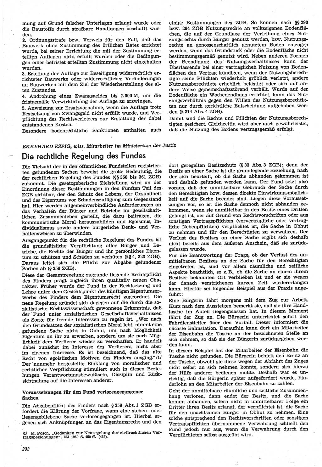 Neue Justiz (NJ), Zeitschrift für Recht und Rechtswissenschaft-Zeitschrift, sozialistisches Recht und Gesetzlichkeit, 31. Jahrgang 1977, Seite 232 (NJ DDR 1977, S. 232)