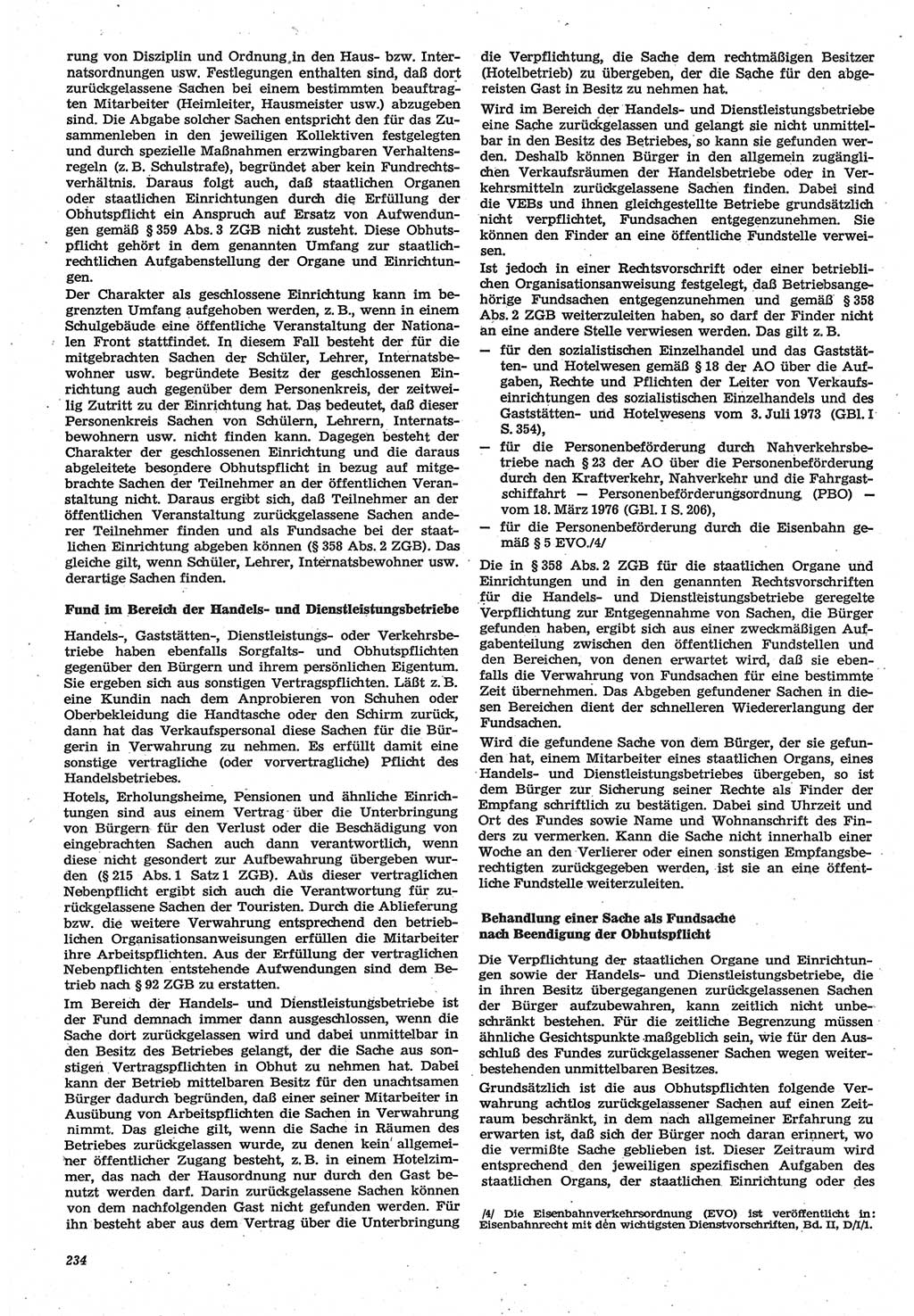 Neue Justiz (NJ), Zeitschrift für Recht und Rechtswissenschaft-Zeitschrift, sozialistisches Recht und Gesetzlichkeit, 31. Jahrgang 1977, Seite 234 (NJ DDR 1977, S. 234)