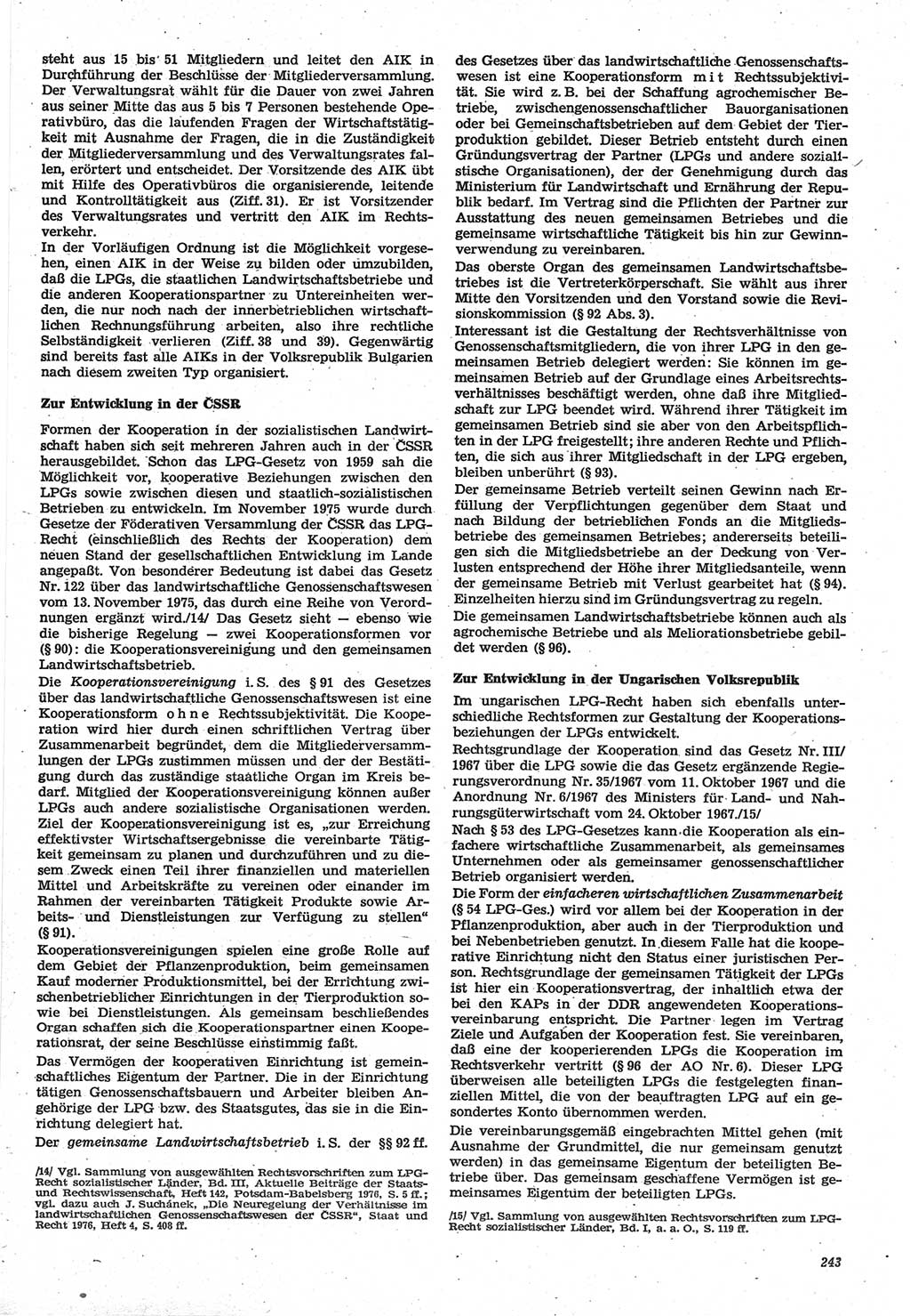 Neue Justiz (NJ), Zeitschrift für Recht und Rechtswissenschaft-Zeitschrift, sozialistisches Recht und Gesetzlichkeit, 31. Jahrgang 1977, Seite 243 (NJ DDR 1977, S. 243)