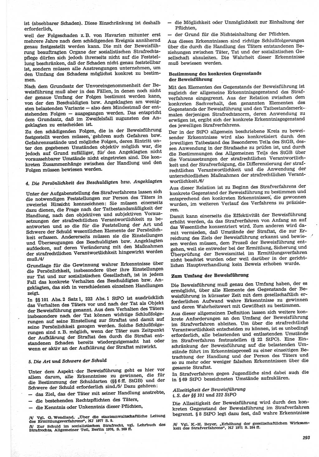 Neue Justiz (NJ), Zeitschrift für Recht und Rechtswissenschaft-Zeitschrift, sozialistisches Recht und Gesetzlichkeit, 31. Jahrgang 1977, Seite 293 (NJ DDR 1977, S. 293)