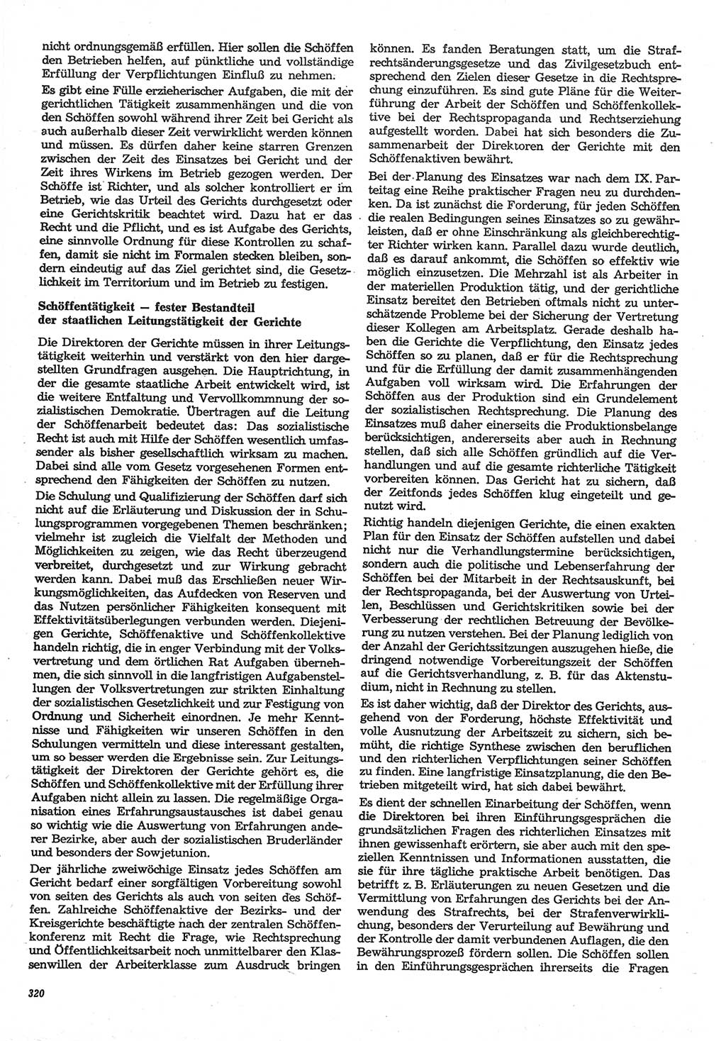 Neue Justiz (NJ), Zeitschrift für Recht und Rechtswissenschaft-Zeitschrift, sozialistisches Recht und Gesetzlichkeit, 31. Jahrgang 1977, Seite 320 (NJ DDR 1977, S. 320)