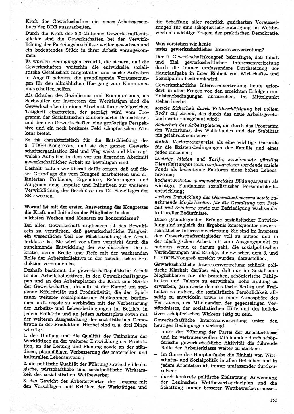 Neue Justiz (NJ), Zeitschrift für Recht und Rechtswissenschaft-Zeitschrift, sozialistisches Recht und Gesetzlichkeit, 31. Jahrgang 1977, Seite 351 (NJ DDR 1977, S. 351)