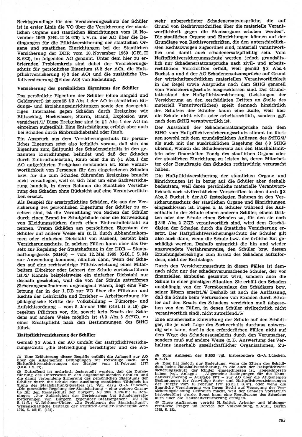 Neue Justiz (NJ), Zeitschrift für Recht und Rechtswissenschaft-Zeitschrift, sozialistisches Recht und Gesetzlichkeit, 31. Jahrgang 1977, Seite 363 (NJ DDR 1977, S. 363)