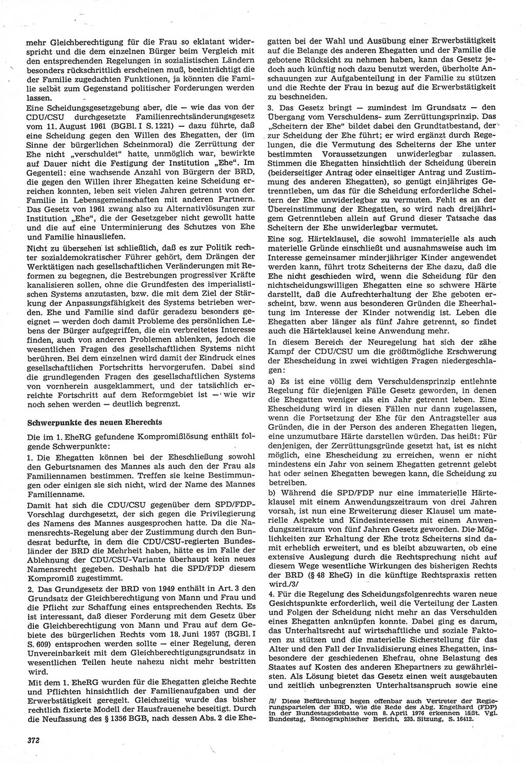Neue Justiz (NJ), Zeitschrift für Recht und Rechtswissenschaft-Zeitschrift, sozialistisches Recht und Gesetzlichkeit, 31. Jahrgang 1977, Seite 372 (NJ DDR 1977, S. 372)