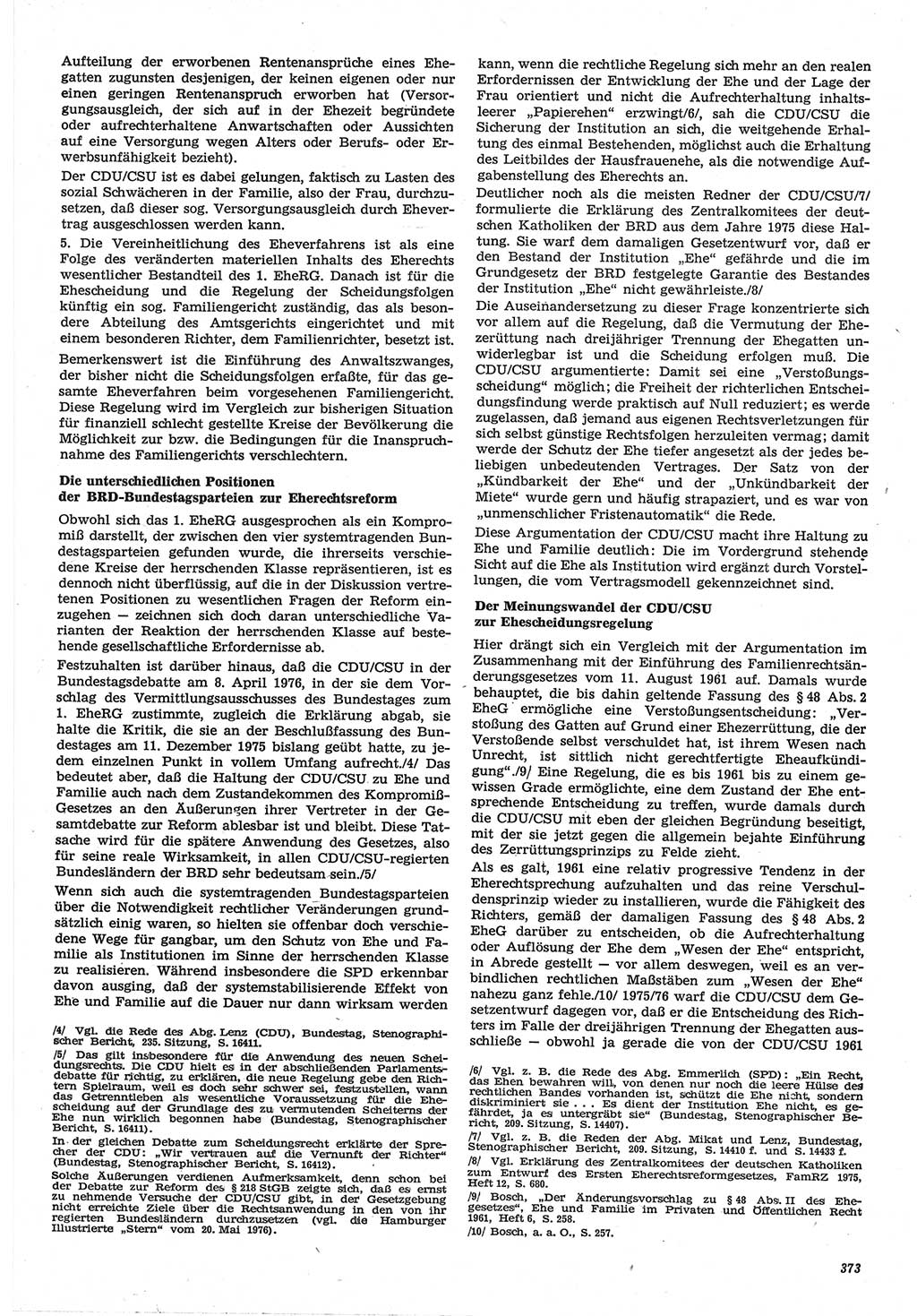 Neue Justiz (NJ), Zeitschrift für Recht und Rechtswissenschaft-Zeitschrift, sozialistisches Recht und Gesetzlichkeit, 31. Jahrgang 1977, Seite 373 (NJ DDR 1977, S. 373)
