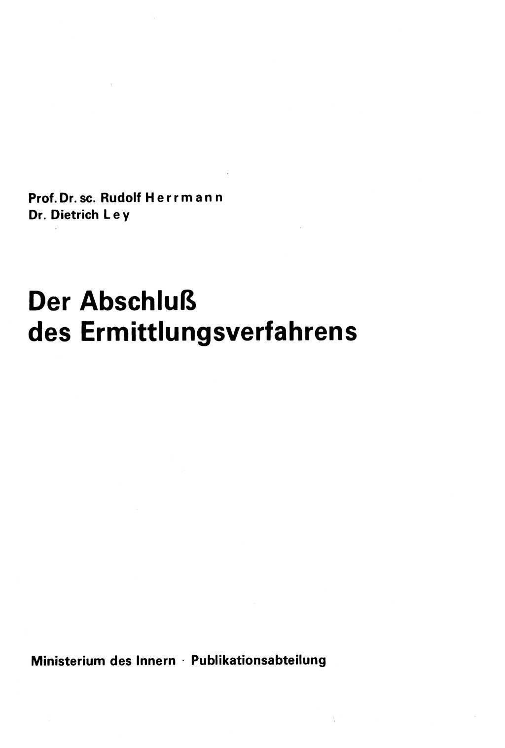 Der Abschluß des Ermittlungsverfahrens [Deutsche Demokratische Republik (DDR)] 1978, Seite 3 (Abschl. EV DDR 1978, S. 3)