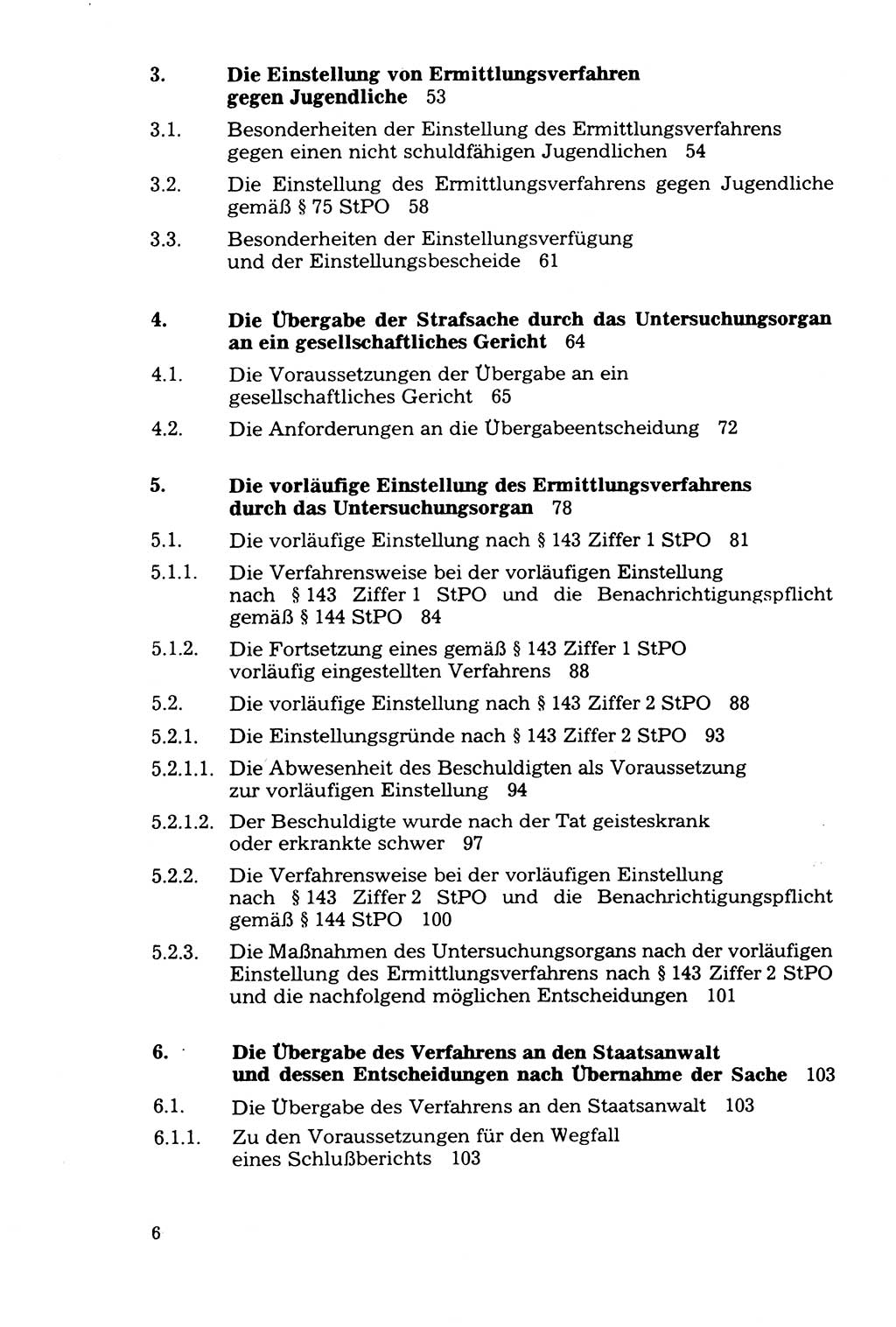 Der Abschluß des Ermittlungsverfahrens [Deutsche Demokratische Republik (DDR)] 1978, Seite 6 (Abschl. EV DDR 1978, S. 6)