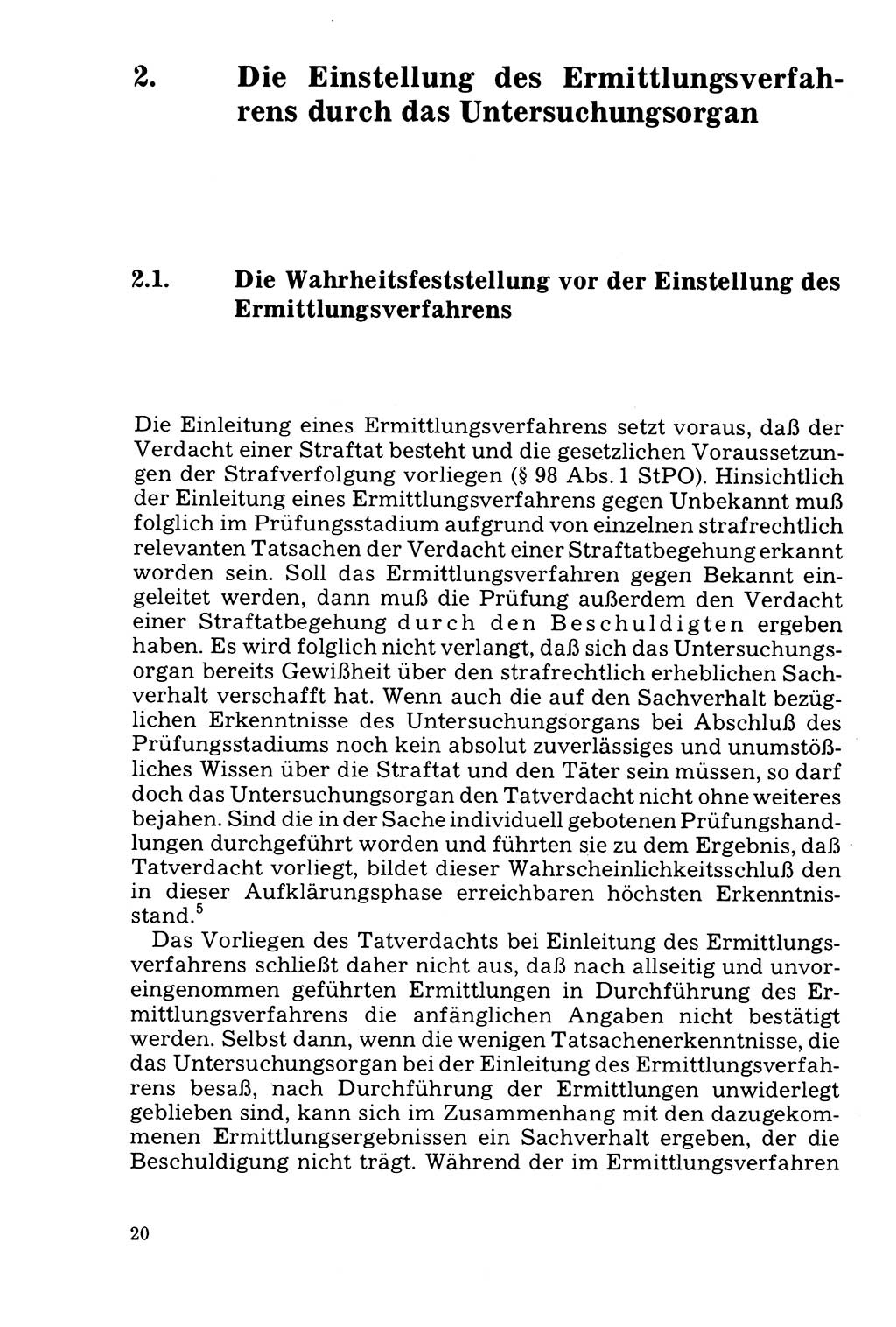 Der Abschluß des Ermittlungsverfahrens [Deutsche Demokratische Republik (DDR)] 1978, Seite 20 (Abschl. EV DDR 1978, S. 20)