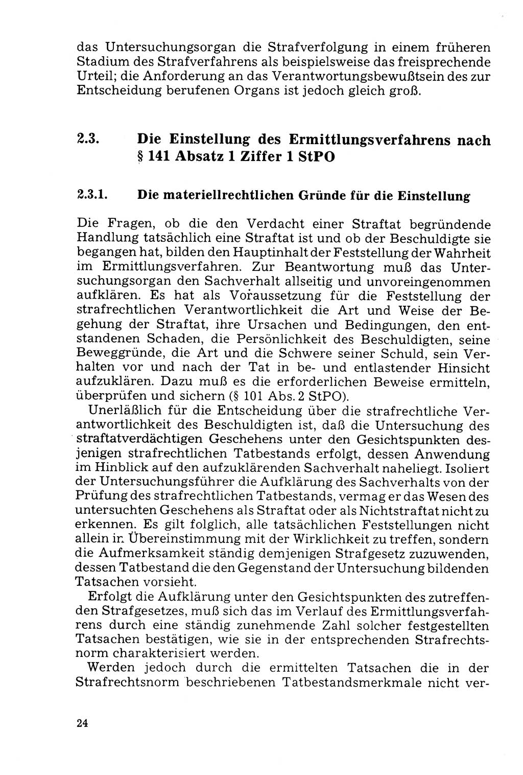 Der Abschluß des Ermittlungsverfahrens [Deutsche Demokratische Republik (DDR)] 1978, Seite 24 (Abschl. EV DDR 1978, S. 24)
