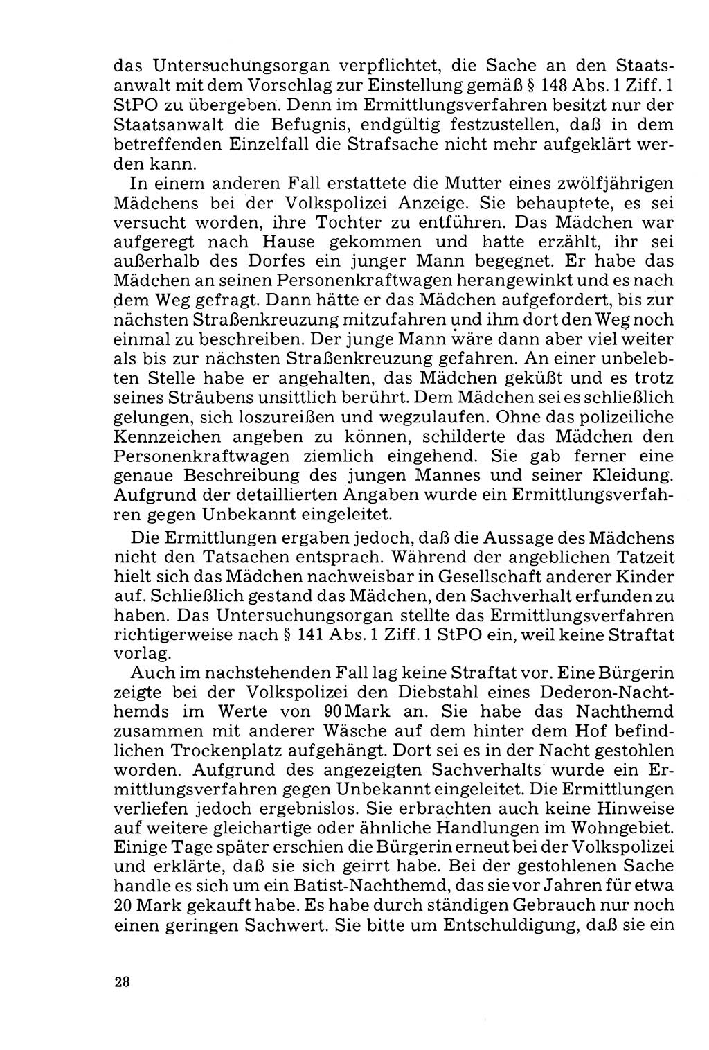 Der Abschluß des Ermittlungsverfahrens [Deutsche Demokratische Republik (DDR)] 1978, Seite 28 (Abschl. EV DDR 1978, S. 28)