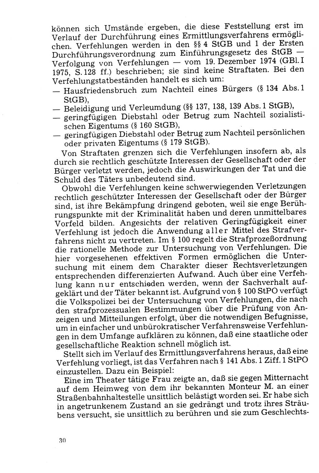 Der Abschluß des Ermittlungsverfahrens [Deutsche Demokratische Republik (DDR)] 1978, Seite 30 (Abschl. EV DDR 1978, S. 30)