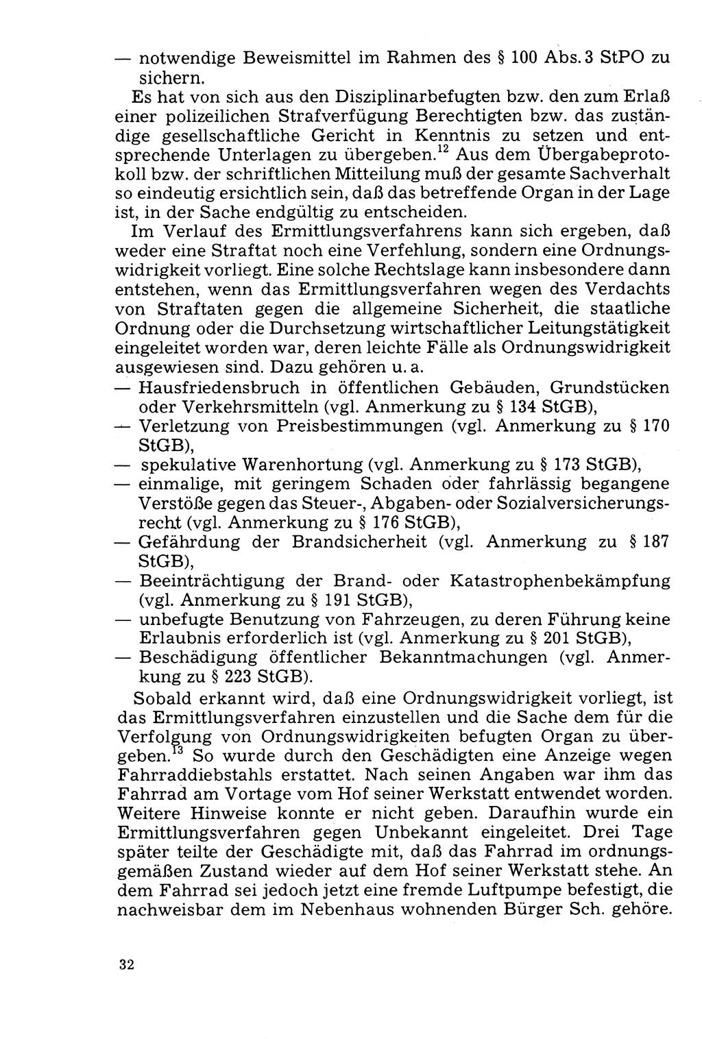 Der Abschluß des Ermittlungsverfahrens [Deutsche Demokratische Republik (DDR)] 1978, Seite 32 (Abschl. EV DDR 1978, S. 32)
