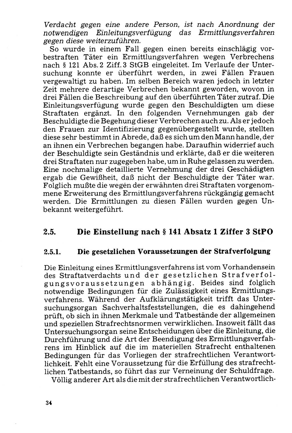 Der Abschluß des Ermittlungsverfahrens [Deutsche Demokratische Republik (DDR)] 1978, Seite 34 (Abschl. EV DDR 1978, S. 34)