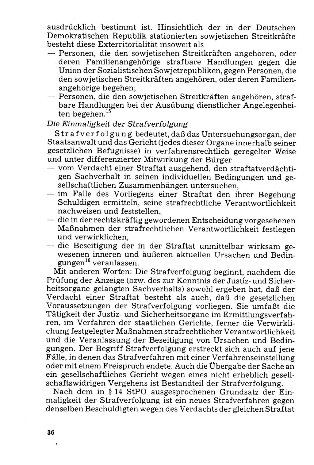 Der Abschluß des Ermittlungsverfahrens [Deutsche Demokratische Republik (DDR)] 1978, Seite 36 (Abschl. EV DDR 1978, S. 36)
