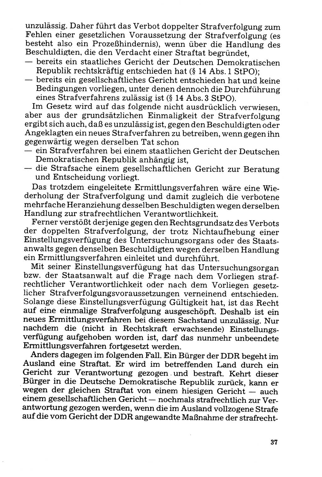 Der Abschluß des Ermittlungsverfahrens [Deutsche Demokratische Republik (DDR)] 1978, Seite 37 (Abschl. EV DDR 1978, S. 37)