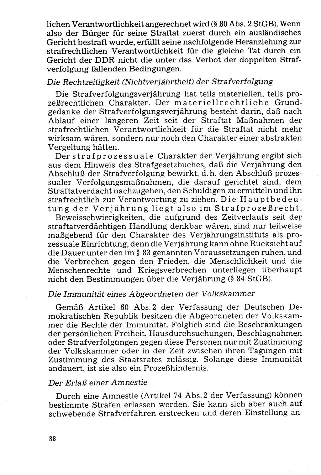 Der Abschluß des Ermittlungsverfahrens [Deutsche Demokratische Republik (DDR)] 1978, Seite 38 (Abschl. EV DDR 1978, S. 38)