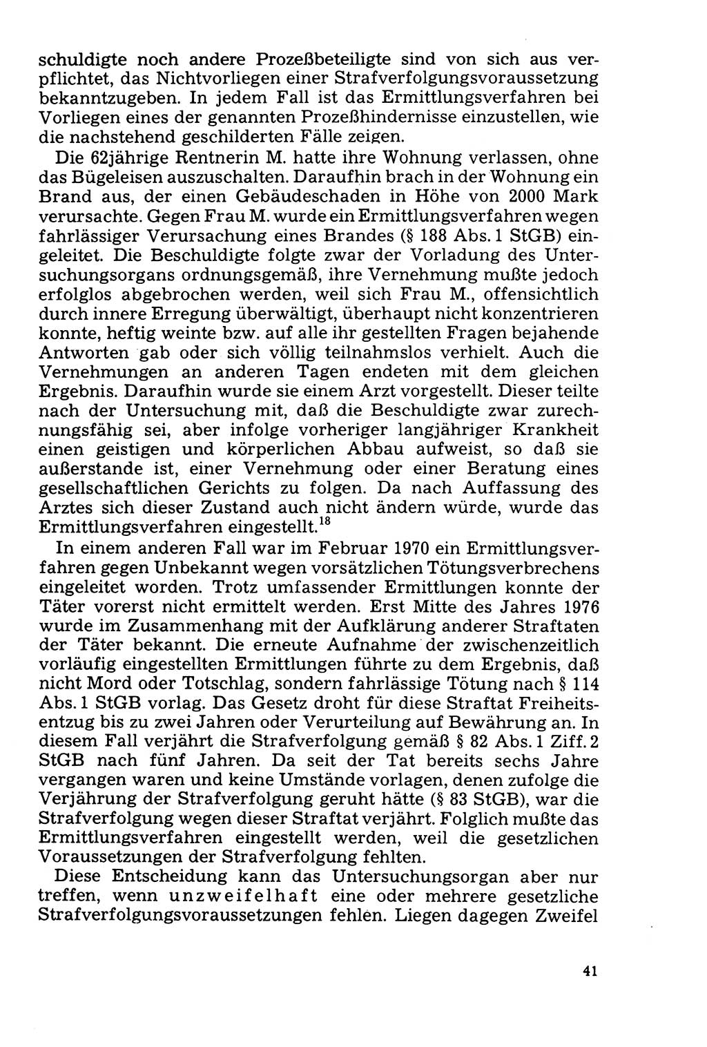 Der Abschluß des Ermittlungsverfahrens [Deutsche Demokratische Republik (DDR)] 1978, Seite 41 (Abschl. EV DDR 1978, S. 41)