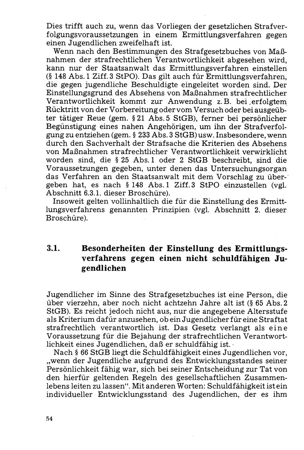Der Abschluß des Ermittlungsverfahrens [Deutsche Demokratische Republik (DDR)] 1978, Seite 54 (Abschl. EV DDR 1978, S. 54)
