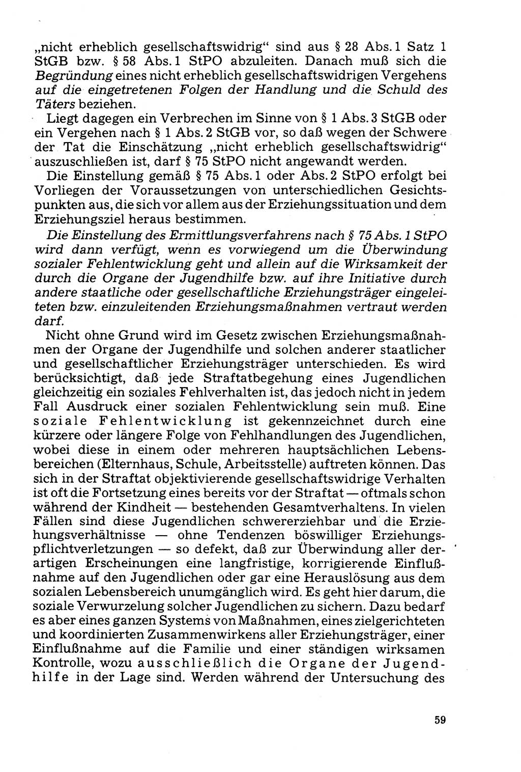 Der Abschluß des Ermittlungsverfahrens [Deutsche Demokratische Republik (DDR)] 1978, Seite 59 (Abschl. EV DDR 1978, S. 59)