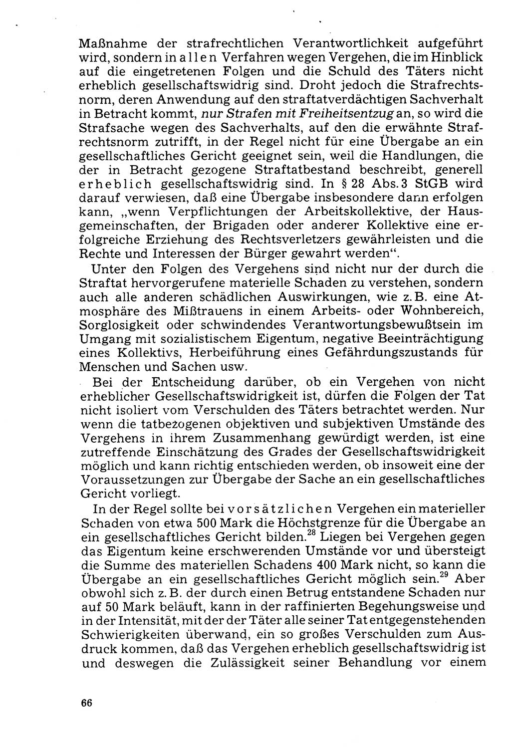 Der Abschluß des Ermittlungsverfahrens [Deutsche Demokratische Republik (DDR)] 1978, Seite 66 (Abschl. EV DDR 1978, S. 66)