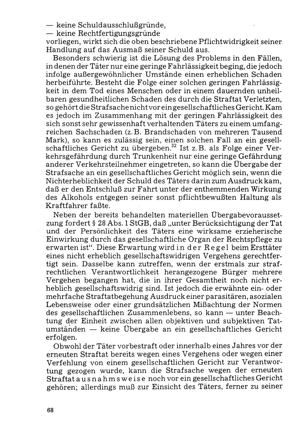 Der Abschluß des Ermittlungsverfahrens [Deutsche Demokratische Republik (DDR)] 1978, Seite 68 (Abschl. EV DDR 1978, S. 68)