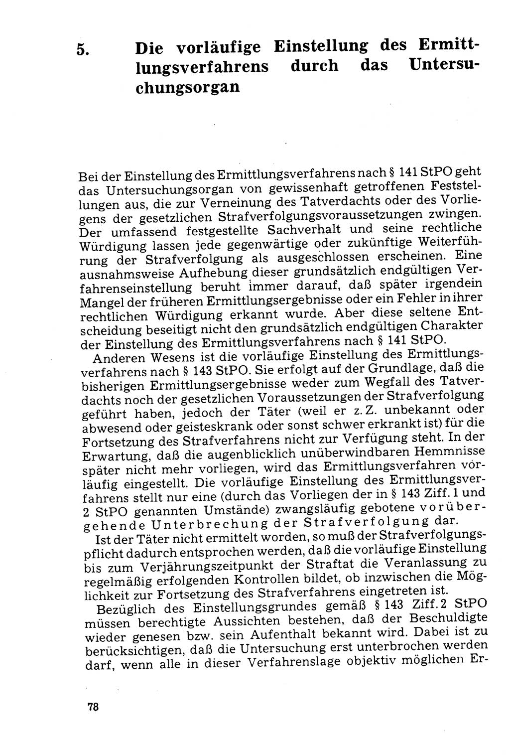 Der Abschluß des Ermittlungsverfahrens [Deutsche Demokratische Republik (DDR)] 1978, Seite 78 (Abschl. EV DDR 1978, S. 78)