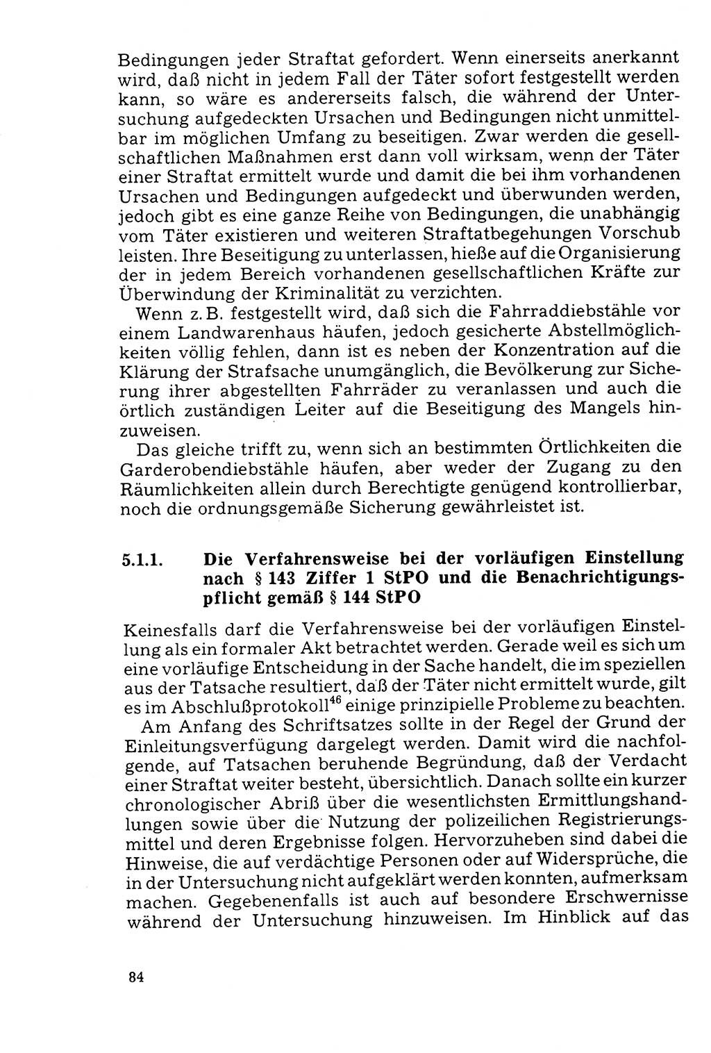 Der Abschluß des Ermittlungsverfahrens [Deutsche Demokratische Republik (DDR)] 1978, Seite 84 (Abschl. EV DDR 1978, S. 84)