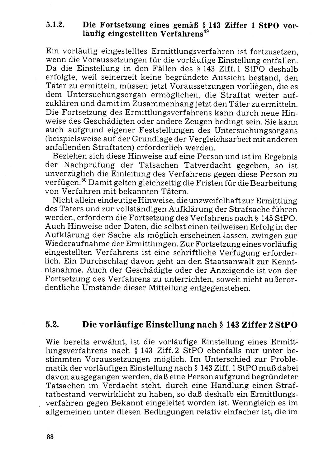 Der Abschluß des Ermittlungsverfahrens [Deutsche Demokratische Republik (DDR)] 1978, Seite 88 (Abschl. EV DDR 1978, S. 88)