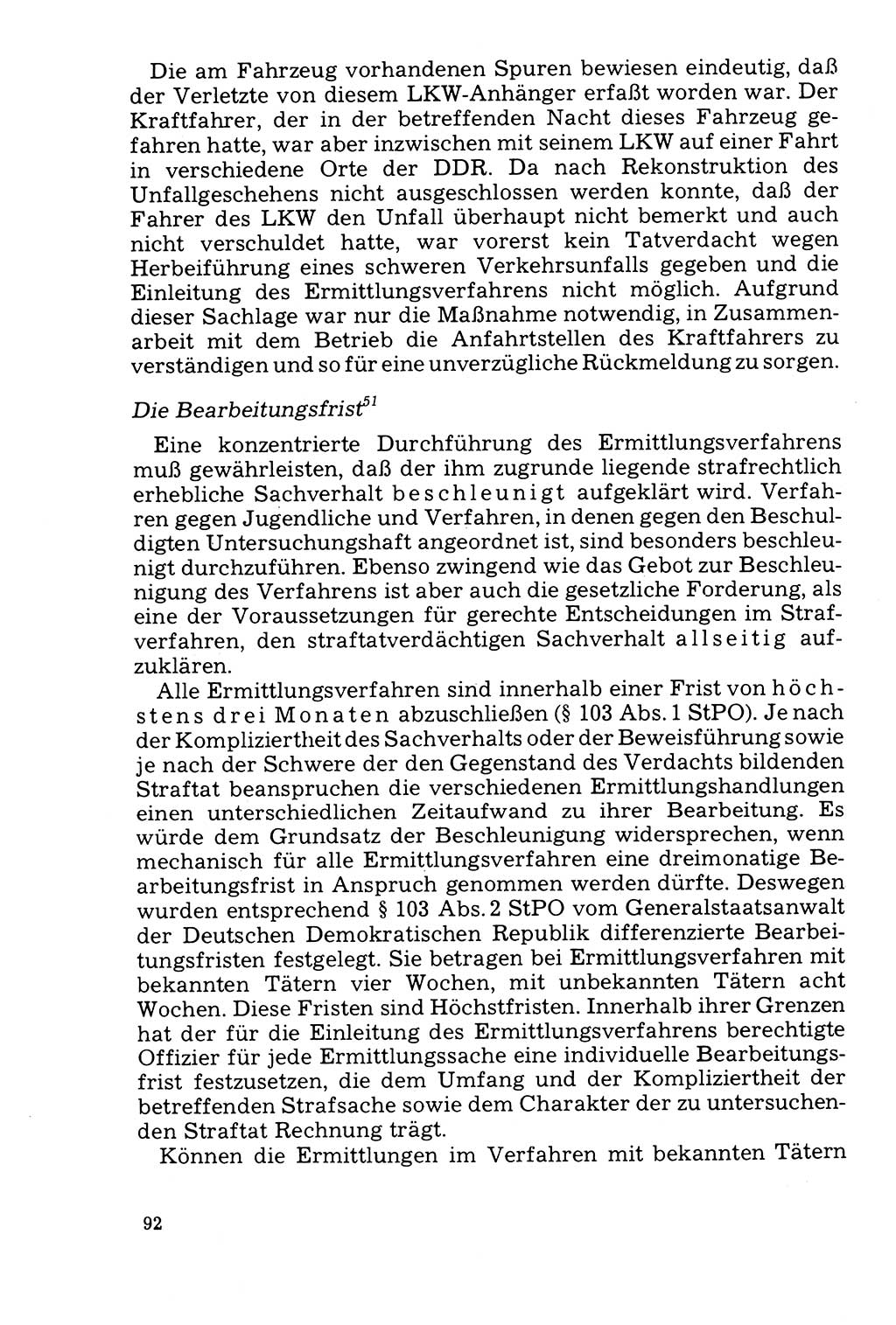 Der Abschluß des Ermittlungsverfahrens [Deutsche Demokratische Republik (DDR)] 1978, Seite 92 (Abschl. EV DDR 1978, S. 92)