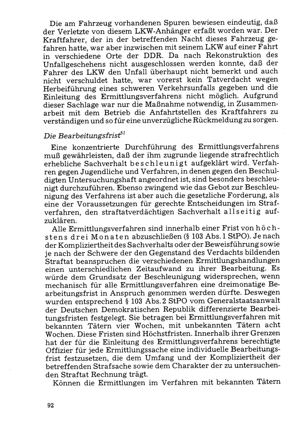 Der Abschluß des Ermittlungsverfahrens [Deutsche Demokratische Republik (DDR)] 1978, Seite 92 (Abschl. EV DDR 1978, S. 92)