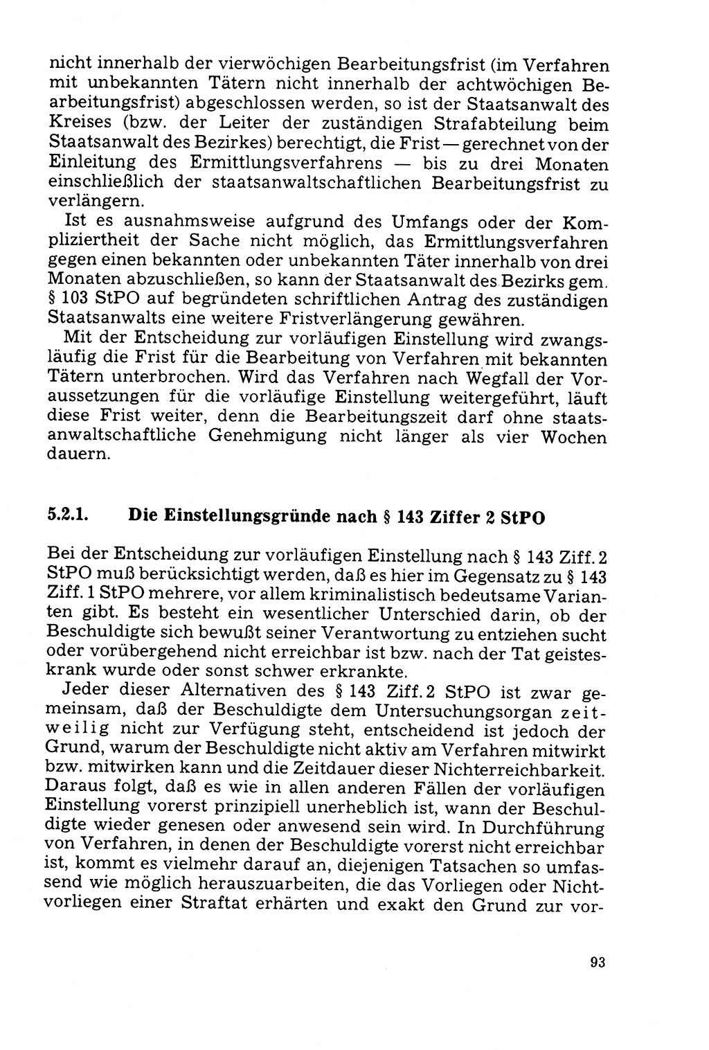 Der Abschluß des Ermittlungsverfahrens [Deutsche Demokratische Republik (DDR)] 1978, Seite 93 (Abschl. EV DDR 1978, S. 93)