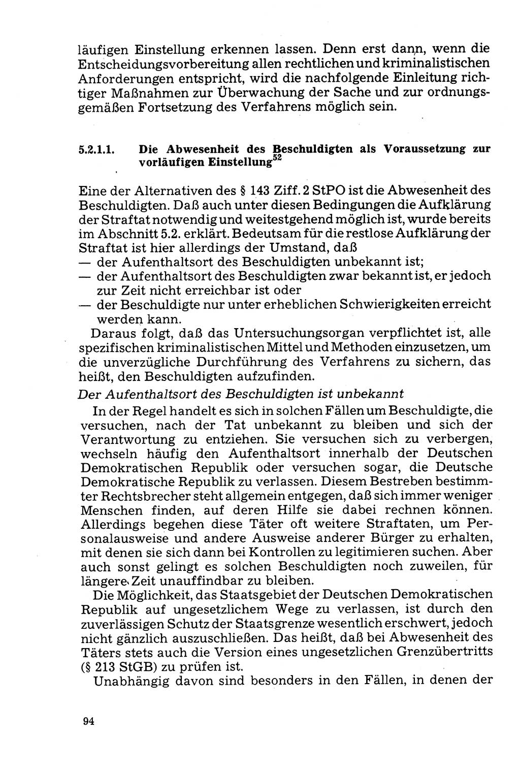 Der Abschluß des Ermittlungsverfahrens [Deutsche Demokratische Republik (DDR)] 1978, Seite 94 (Abschl. EV DDR 1978, S. 94)