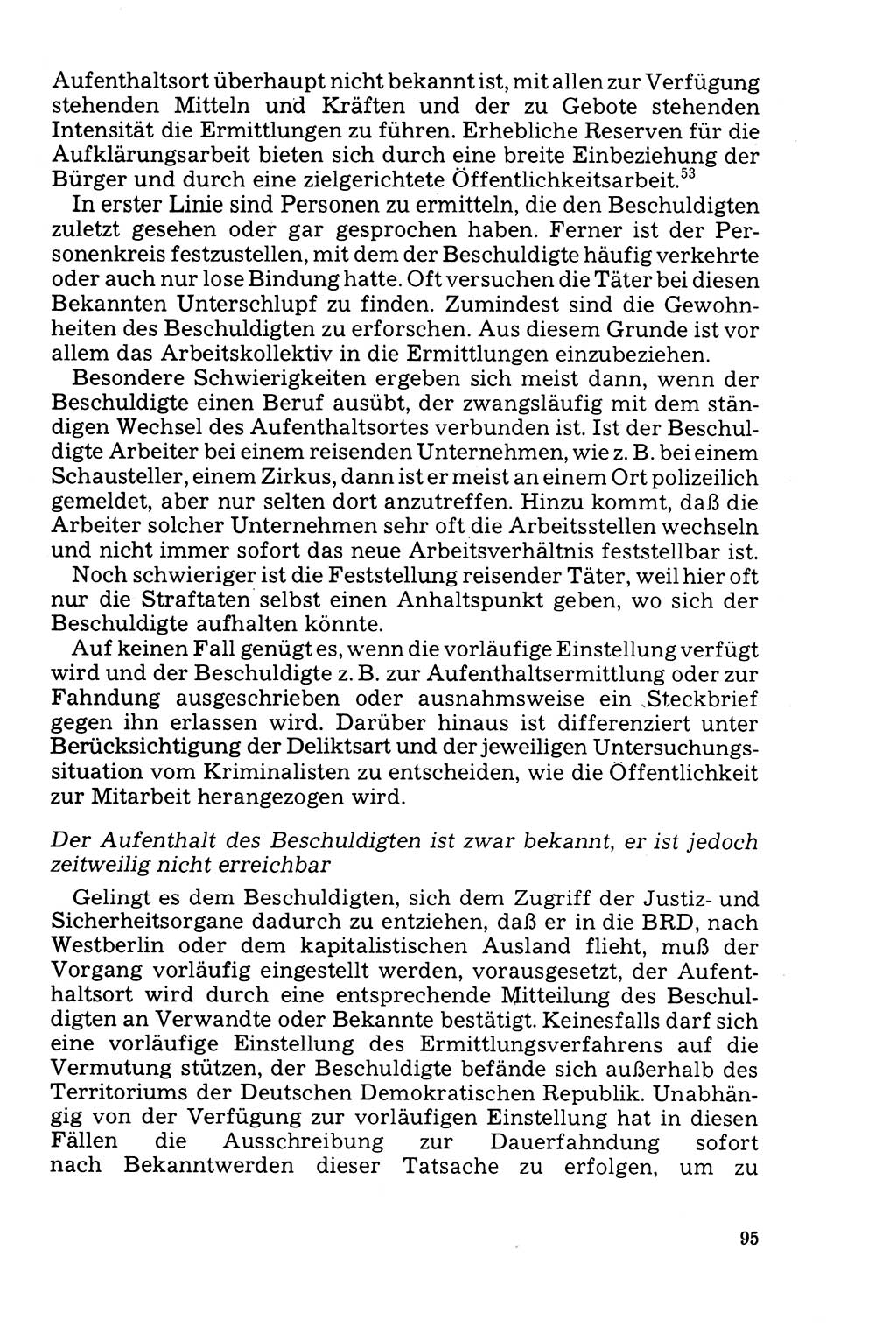 Der AbschluÃŸ des Ermittlungsverfahrens [Deutsche Demokratische Republik (DDR)] 1978, Seite 95 (Abschl. EV DDR 1978, S. 95)