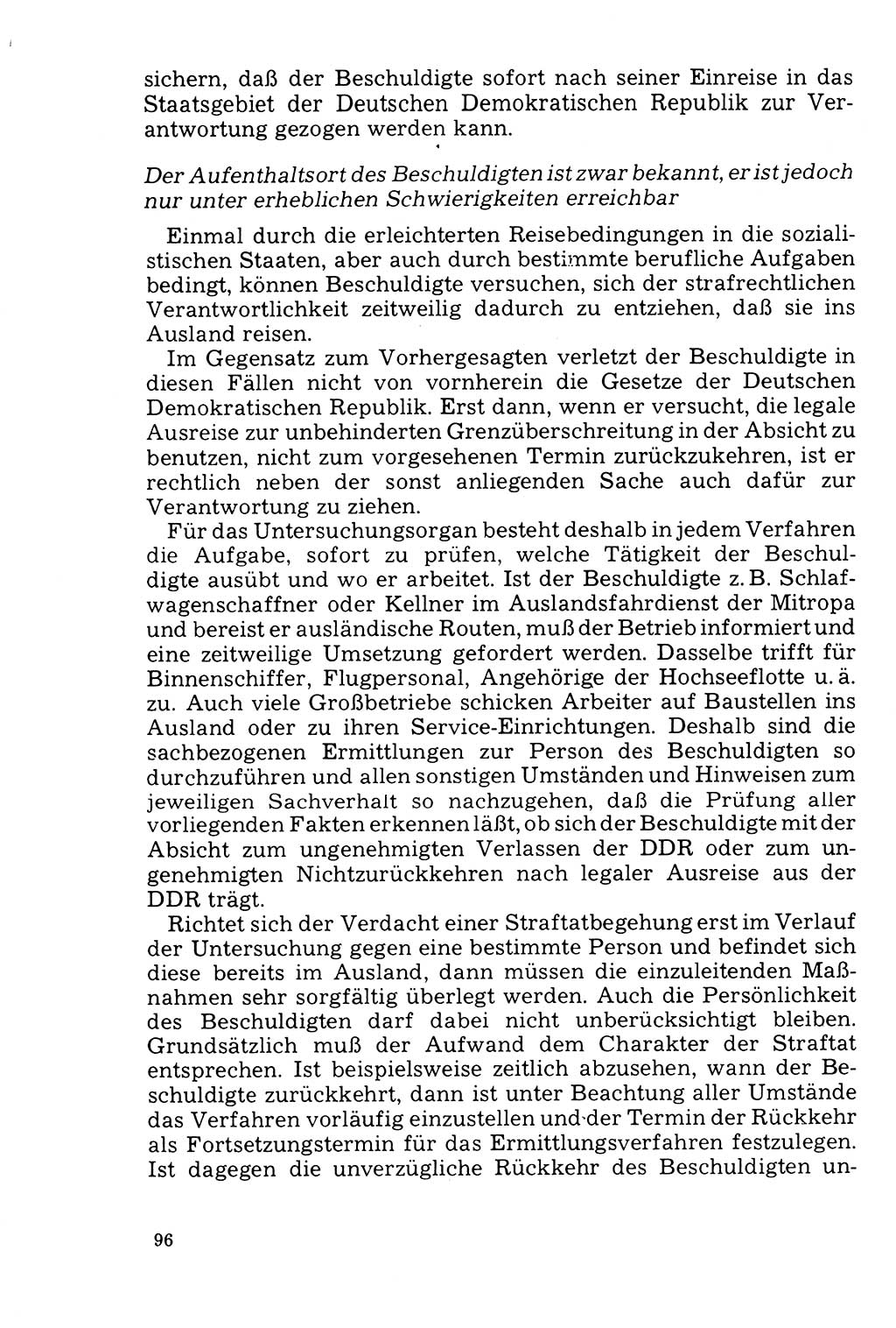 Der Abschluß des Ermittlungsverfahrens [Deutsche Demokratische Republik (DDR)] 1978, Seite 96 (Abschl. EV DDR 1978, S. 96)
