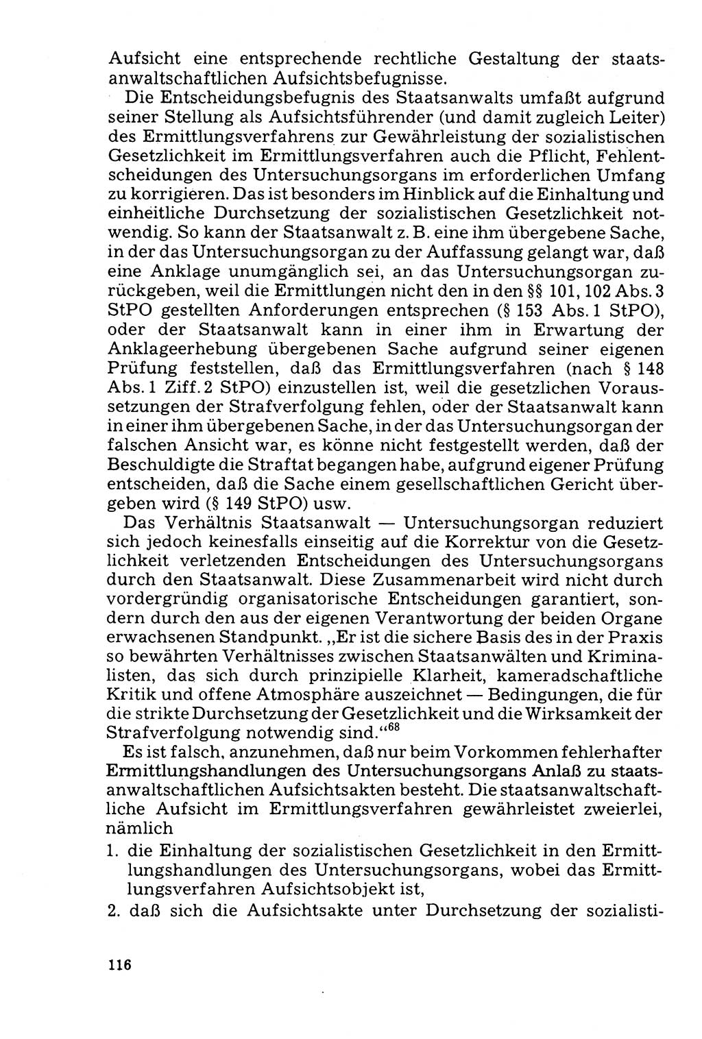 Der Abschluß des Ermittlungsverfahrens [Deutsche Demokratische Republik (DDR)] 1978, Seite 116 (Abschl. EV DDR 1978, S. 116)