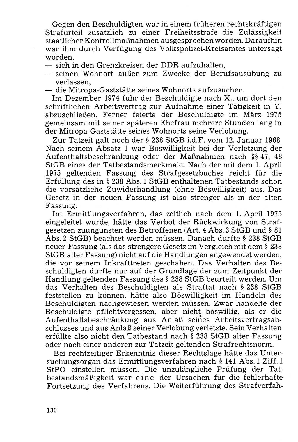 Der Abschluß des Ermittlungsverfahrens [Deutsche Demokratische Republik (DDR)] 1978, Seite 130 (Abschl. EV DDR 1978, S. 130)